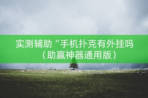 实测辅助“手机扑克有外挂吗（助赢神器通用版）