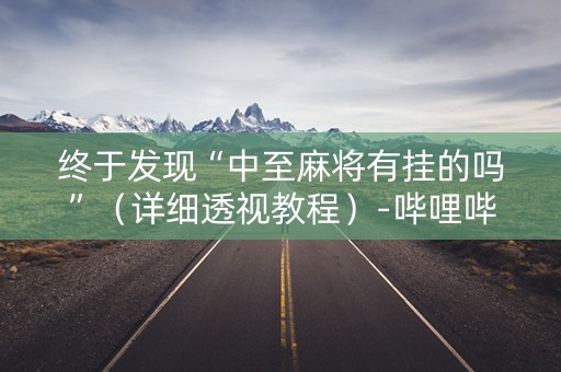 终于发现“中至麻将有挂的吗”（详细透视教程）-哔哩哔哩