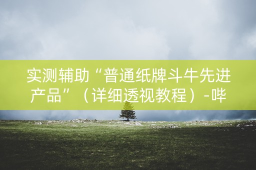 实测辅助“普通纸牌斗牛先进产品”（详细透视教程）-哔哩哔哩
