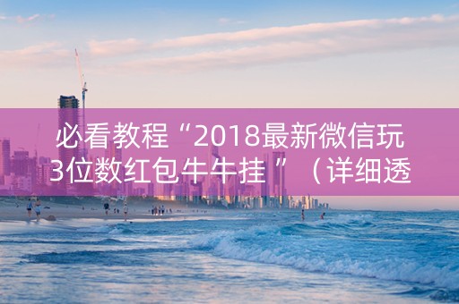 必看教程“2018最新微信玩3位数红包牛牛挂 ”（详细透视教程）-哔哩哔哩