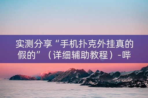 实测分享“手机扑克外挂真的假的”（详细辅助教程）-哔哩哔哩