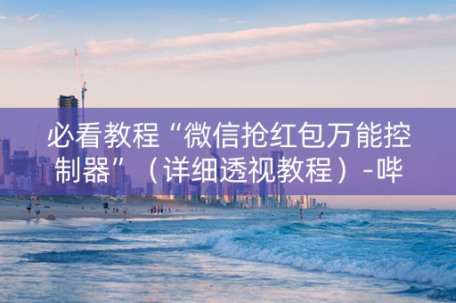 必看教程“微信抢红包万能控制器”（详细透视教程）-哔哩哔哩