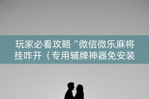 玩家必看攻略“微信微乐麻将挂咋开（专用辅牌神器免安装）
