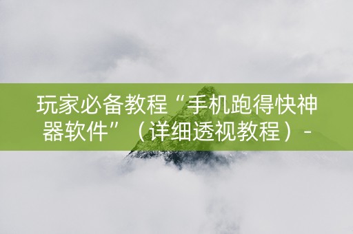 玩家必备教程“手机跑得快神器软件”（详细透视教程）-哔哩哔哩