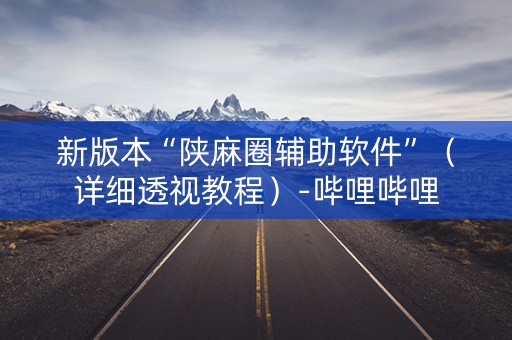 新版本“陕麻圈辅助软件”（详细透视教程）-哔哩哔哩