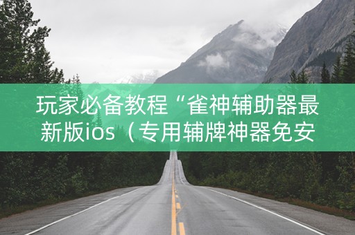 玩家必备教程“雀神辅助器最新版ios（专用辅牌神器免安装）