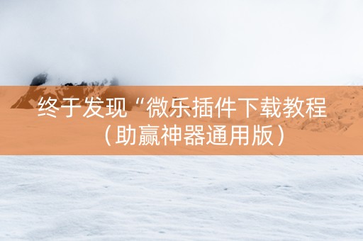 终于发现“微乐插件下载教程（助赢神器通用版）