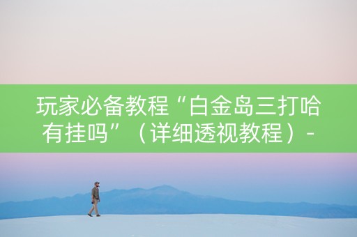 玩家必备教程“白金岛三打哈有挂吗”（详细透视教程）-哔哩哔哩