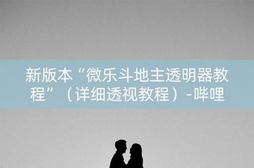 新版本“微乐斗地主透明器教程”（详细透视教程）-哔哩哔哩