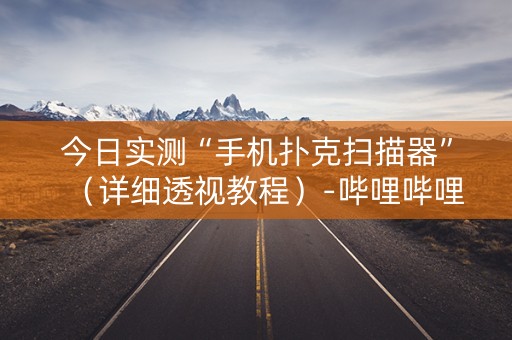 今日实测“手机扑克扫描器”（详细透视教程）-哔哩哔哩