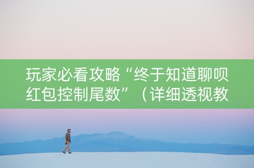 玩家必看攻略“终于知道聊呗红包控制尾数”（详细透视教程）-哔哩哔哩