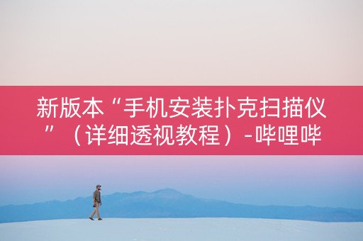 新版本“手机安装扑克扫描仪”（详细透视教程）-哔哩哔哩