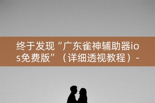 终于发现“广东雀神辅助器ios免费版”（详细透视教程）-哔哩哔哩