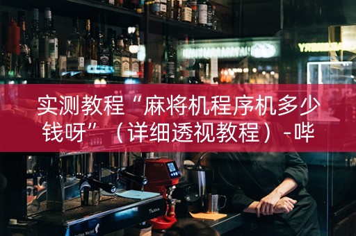 实测教程“麻将机程序机多少钱呀”（详细透视教程）-哔哩哔哩