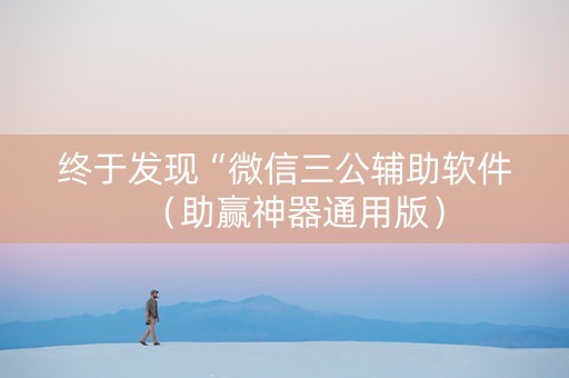 终于发现“微信三公辅助软件（助赢神器通用版）