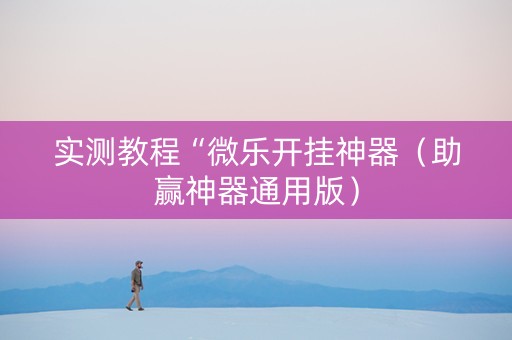 实测教程“微乐开挂神器（助赢神器通用版）