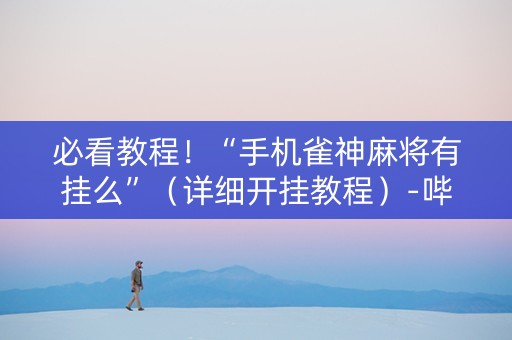 必看教程！“手机雀神麻将有挂么”（详细开挂教程）-哔哩哔哩