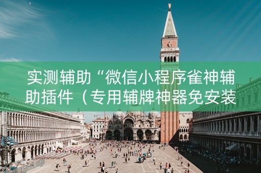 实测辅助“微信小程序雀神辅助插件（专用辅牌神器免安装）
