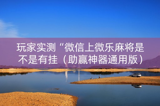 玩家实测“微信上微乐麻将是不是有挂（助赢神器通用版）
