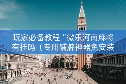 玩家必备教程“微乐河南麻将有挂吗（专用辅牌神器免安装）