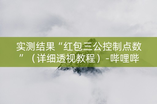 实测结果“红包三公控制点数”（详细透视教程）-哔哩哔哩
