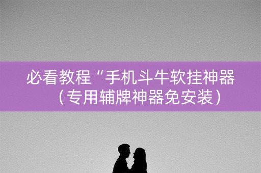 必看教程“手机斗牛软挂神器（专用辅牌神器免安装）