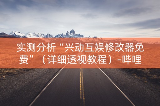 实测分析“兴动互娱修改器免费”（详细透视教程）-哔哩哔哩