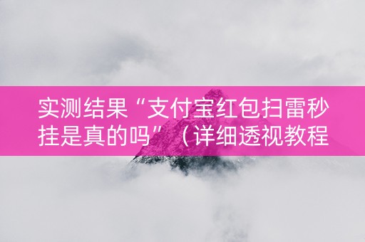 实测结果“支付宝红包扫雷秒挂是真的吗”（详细透视教程）-哔哩哔哩