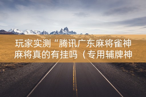 玩家实测“腾讯广东麻将雀神麻将真的有挂吗（专用辅牌神器免安装）