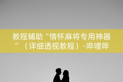 教程辅助“情怀麻将专用神器”（详细透视教程）-哔哩哔哩