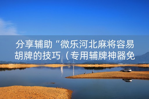 分享辅助“微乐河北麻将容易胡牌的技巧（专用辅牌神器免安装）