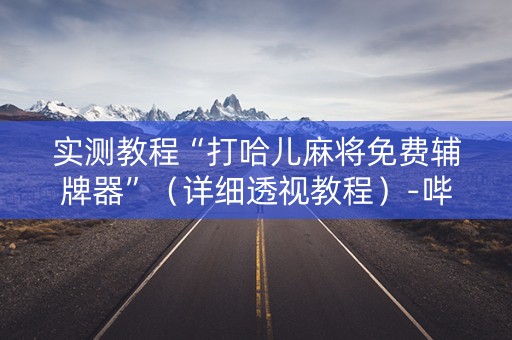 实测教程“打哈儿麻将免费辅牌器”（详细透视教程）-哔哩哔哩