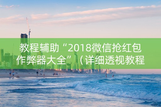 教程辅助“2018微信抢红包作弊器大全”（详细透视教程）-哔哩哔哩