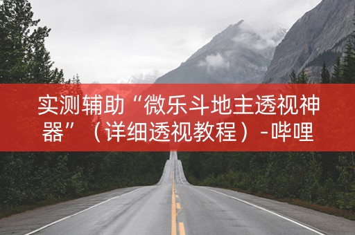 实测辅助“微乐斗地主透视神器”（详细透视教程）-哔哩哔哩