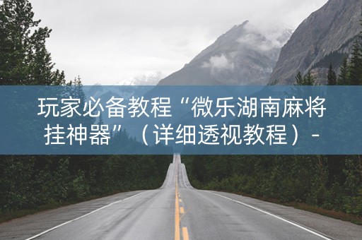 玩家必备教程“微乐湖南麻将挂神器”（详细透视教程）-哔哩哔哩