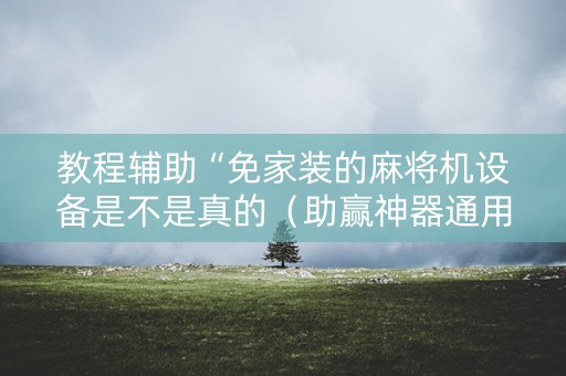 教程辅助“免家装的麻将机设备是不是真的（助赢神器通用版）