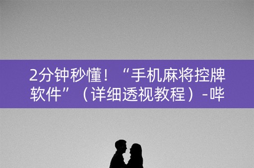 2分钟秒懂！“手机麻将控牌软件”（详细透视教程）-哔哩哔哩