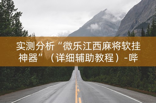 实测分析“微乐江西麻将软挂神器”（详细辅助教程）-哔哩哔哩