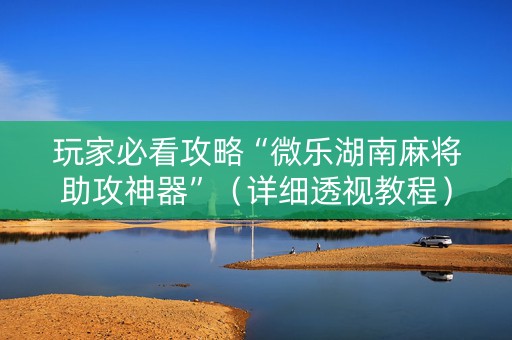 玩家必看攻略“微乐湖南麻将助攻神器”（详细透视教程）-哔哩哔哩