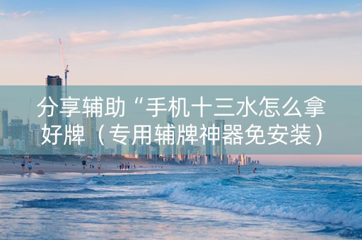 分享辅助“手机十三水怎么拿好牌（专用辅牌神器免安装）