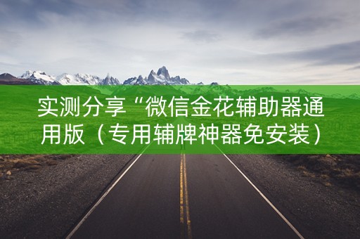 实测分享“微信金花辅助器通用版（专用辅牌神器免安装）