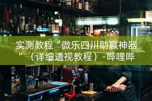 实测教程“微乐四川助赢神器”（详细透视教程）-哔哩哔哩