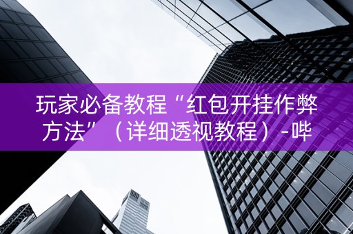 玩家必备教程“红包开挂作弊方法”（详细透视教程）-哔哩哔哩