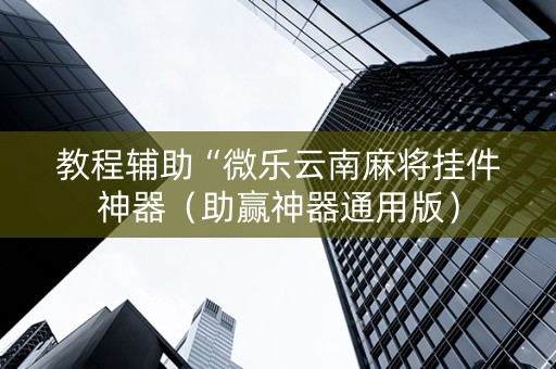 教程辅助“微乐云南麻将挂件神器（助赢神器通用版）