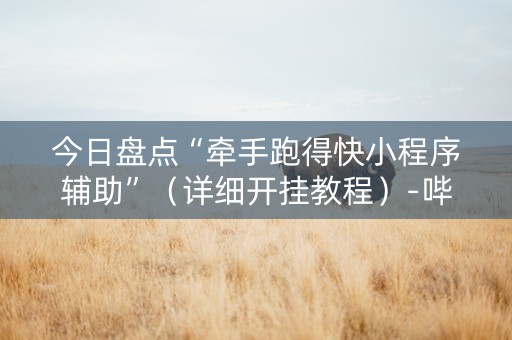 今日盘点“牵手跑得快小程序辅助”（详细开挂教程）-哔哩哔哩