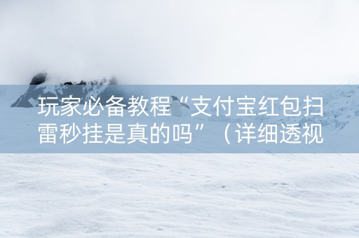 玩家必备教程“支付宝红包扫雷秒挂是真的吗”（详细透视教程）-哔哩哔哩