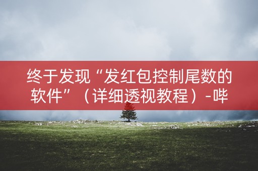 终于发现“发红包控制尾数的软件”（详细透视教程）-哔哩哔哩