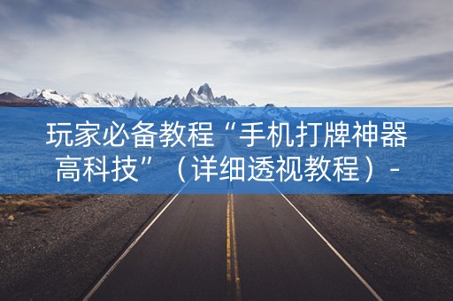 玩家必备教程“手机打牌神器高科技”（详细透视教程）-哔哩哔哩