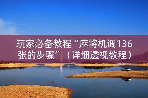 玩家必备教程“麻将机调136张的步骤”（详细透视教程）-哔哩哔哩