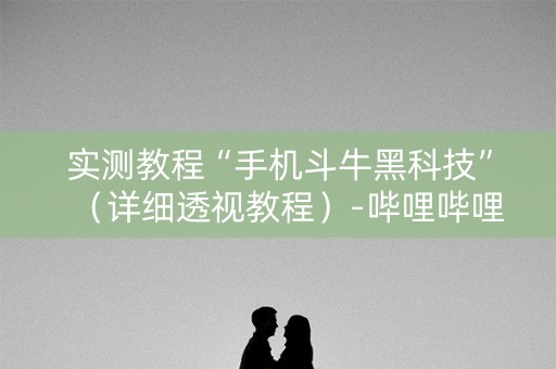 实测教程“手机斗牛黑科技”（详细透视教程）-哔哩哔哩